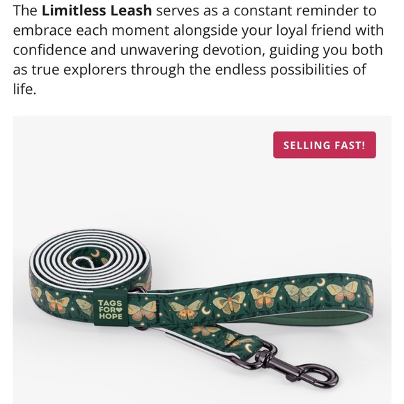 New Tags for Hope Collar and Leash Midnight Moths - Picture 5 of 7